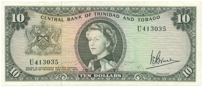 World Banknotes - Trinidad & Tobago - 10 Dollars L.1964 Queen Elizabeth II / Cen...