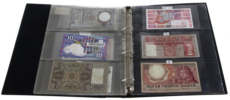 Nederland - Album met kleine collectie bankbiljetten NL wo. 10 Gulden Grijsaard,...