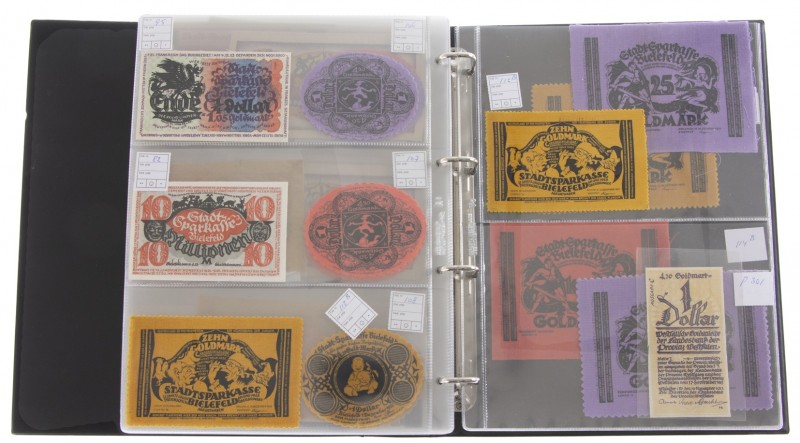 Duitsland - Excellent and wide collection of Clothmoney/Stoffgeld from Bielefeld...