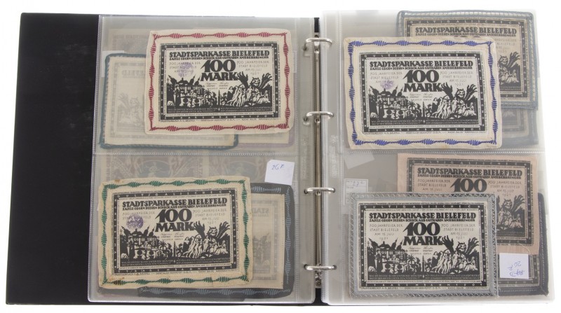 Duitsland - Excellent and wide collection of Clothmoney/Stoffgeld from Bielefeld...