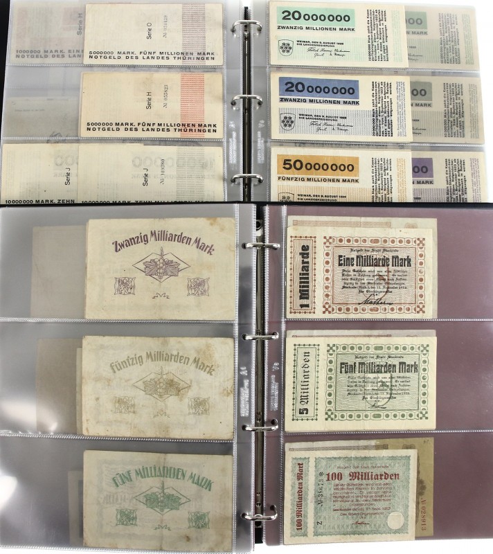 Duitsland - Collection emergency notes Germany ''Millionen'' period 1923. Ohligs...