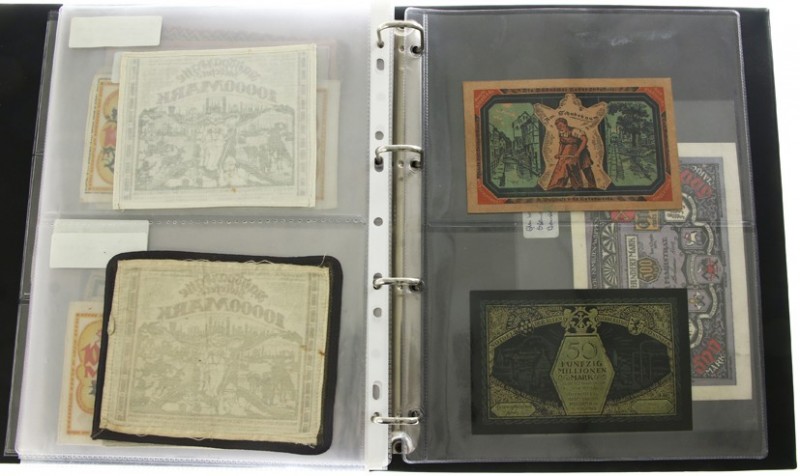 Duitsland - Album with nice collection of 30 pcs. (Stoffgeld) Germany period 192...