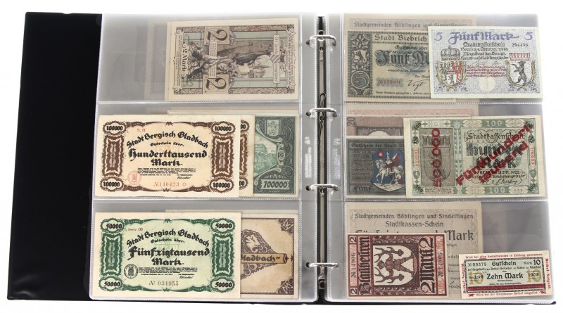 Duitsland - Beautiful and very detailed collection of Emergency & Inflation note...