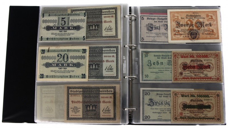 Duitsland - Beautiful and very detailed collection of Emergency & Inflation note...