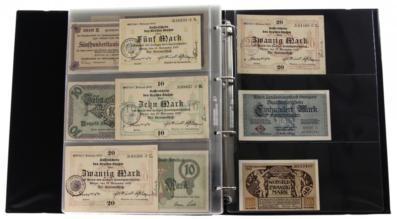 Duitsland - Beautiful and very detailed collection of Emergency & Inflation note...