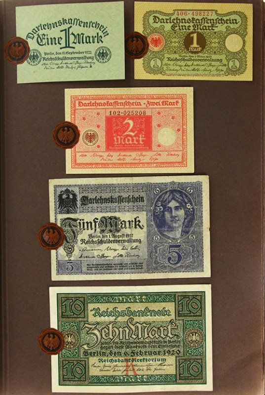 Duitsland - Collection inflation papermoney Germany period 1914-1924 in album am...