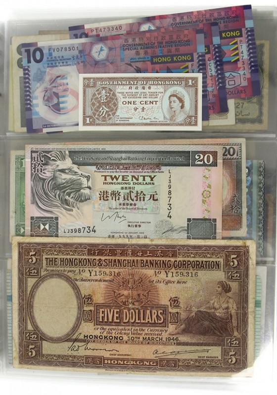 Miscellaneous - Album banknotes Asia including Hong Kong, Thailand, Vietnam, Mal...