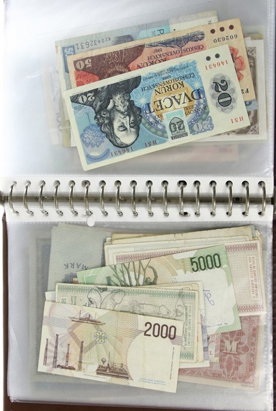 Miscellaneous - Album banknotes world including Turkey, Ukraine, Spain, Russia, ...