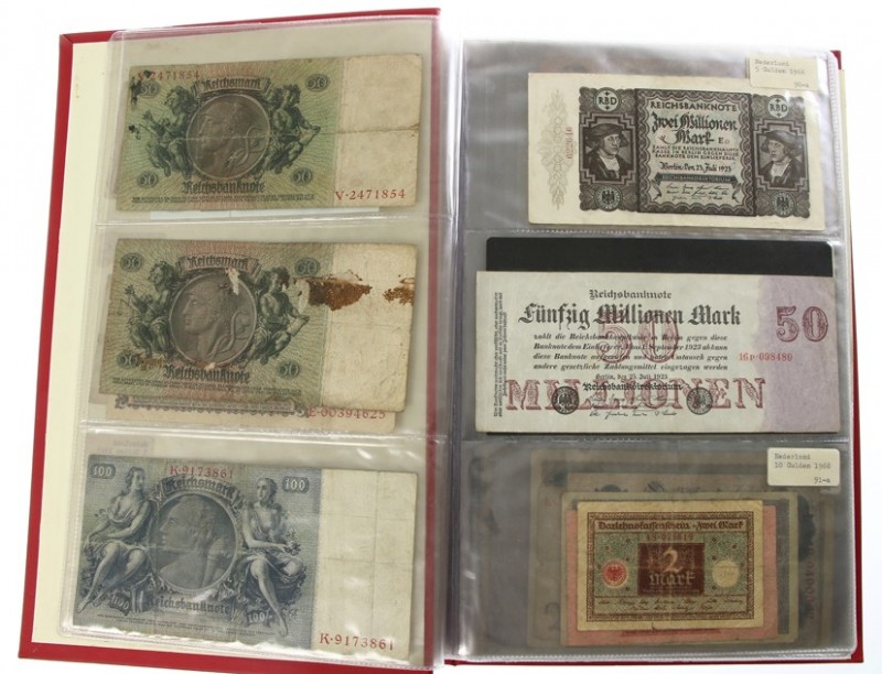 Miscellaneous - Album banknotes world including Germany (Notgeld), China, Indone...