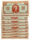 Nederland - Doosje met 1 Gulden Wilhelmina 1945 - ZF- / Totaal ca. 11 stuks