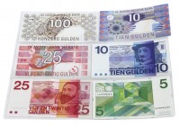 Nederland - Doosje bankbiljetten modern NL periode 1968-1997 in vnl. mooie (UNC) kwaliteit