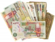 Afrika - Small box banknotes Zambia including polymer