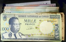 Afrika - Small box banknotes Congo 1964-2003
