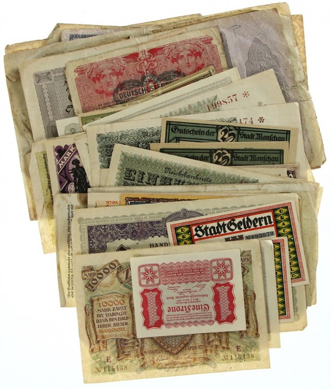 Duitsland - Small box banknotes Germany including Notgeld