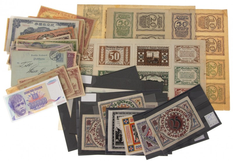 Miscellaneous - Interesting lot emergency notes Austria, Germany, Belgium, inclu...