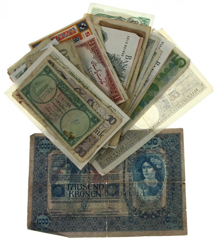 Miscellaneous - Small box banknotes world including Thailand, Pakistan, Netherla...