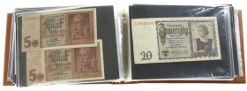 Miscellaneous - Box papermoney world period WWII. In small album