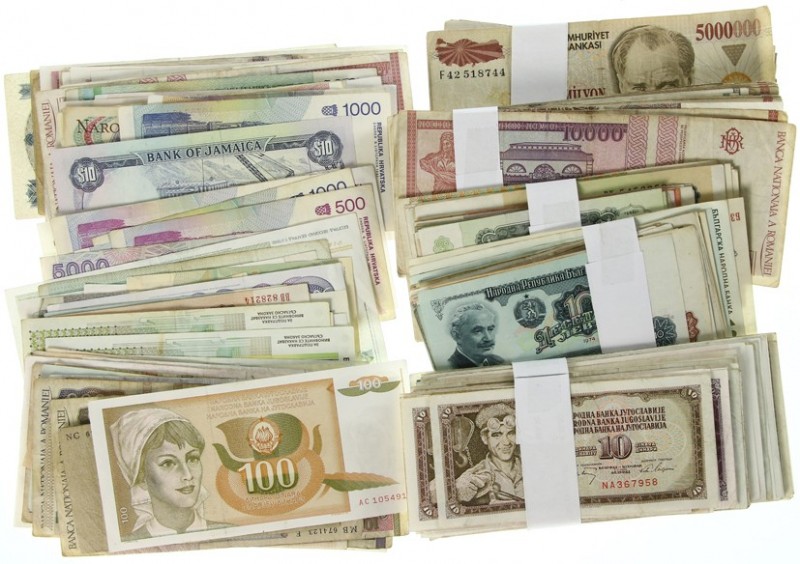 Miscellaneous - Box banknotes world including Rwanda, Colombia, Romania, Russia,...