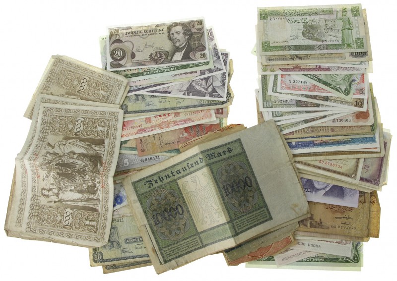 Miscellaneous - Small box banknotes world including Libya 1960's, Kenya, Syria, ...