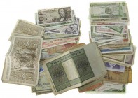 Miscellaneous - Small box banknotes world including Libya 1960's, Kenya, Syria, Peru, Sri Lanka, Tanzania, etc.