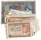 Miscellaneous - Small box banknotes world including Belgium, Congo, Israël, Mali, Russia, etc.