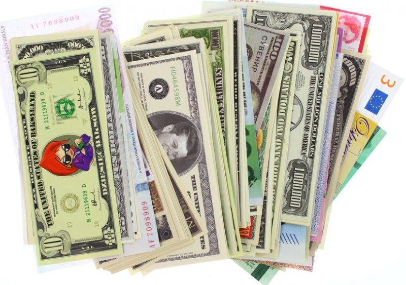 Miscellaneous - Small box fantasy notes USA, Netherlands, Euro's, etc. - Total c...