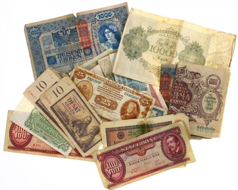 Miscellaneous - Small box banknotes world including Germany, Czechoslovakia, Ind...