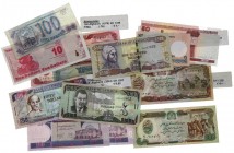 Miscellaneous - Small box banknotes world including Afghanistan, Jamaica, etc. (14 pcs.)