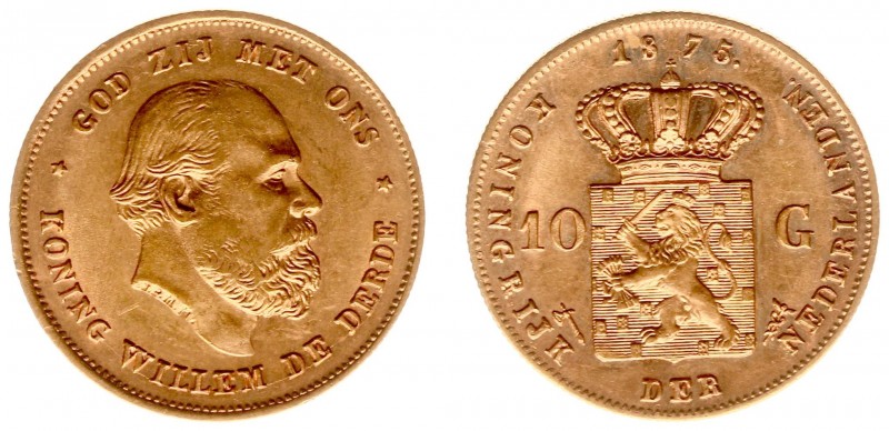 Netherlands - Gouden Tientjes 1875-1933 - 10 Gulden 1875 - Goud - ZF/PR