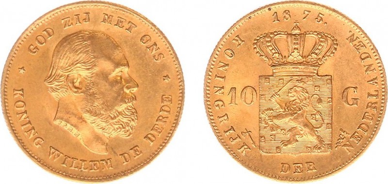 Netherlands - Gouden Tientjes 1875-1933 - 10 Gulden 1875 - Goud - PR-