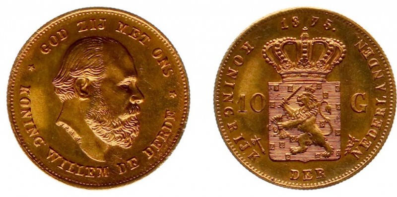 Netherlands - Gouden Tientjes 1875-1933 - 10 Gulden 1875 - Goud - UNC-