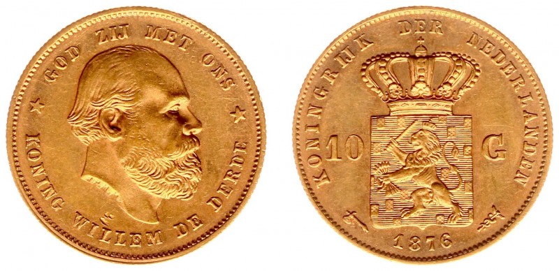 Netherlands - Gouden Tientjes 1875-1933 - 10 Gulden 1876 - Goud - ZF+