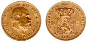 Netherlands - Gouden Tientjes 1875-1933 - 10 Gulden 1876 - Goud - ZF/PR