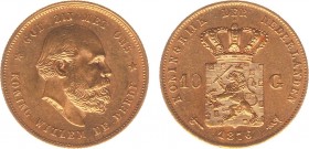 Netherlands - Gouden Tientjes 1875-1933 - 10 Gulden 1876 - Goud - PR-