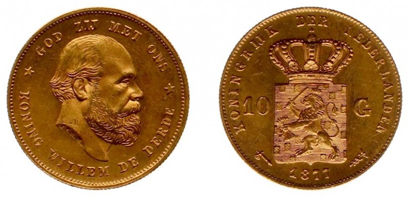 Netherlands - Gouden Tientjes 1875-1933 - 10 Gulden 1877 - Goud - PR-