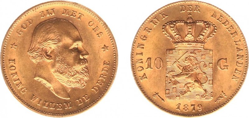 Netherlands - Gouden Tientjes 1875-1933 - 10 Gulden 1879 - Goud - PR-