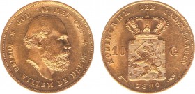 Netherlands - Gouden Tientjes 1875-1933 - 10 Gulden 1880 - Goud - PR