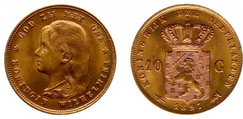 Netherlands - Gouden Tientjes 1875-1933 - 10 Gulden 1897 - Goud - PR