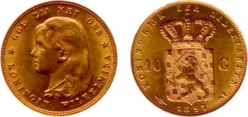 Netherlands - Gouden Tientjes 1875-1933 - 10 Gulden 1897 - Goud - PR