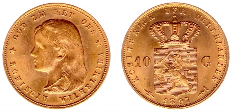 Netherlands - Gouden Tientjes 1875-1933 - 10 Gulden 1897 - Goud - PR+