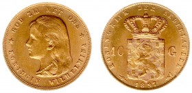 Netherlands - Gouden Tientjes 1875-1933 - 10 Gulden 1897 - Goud - UNC