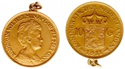 Netherlands - Gouden Tientjes 1875-1933 - 10 Gulden 1911 - Goud - ZF, gepoetst met oogje