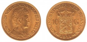 Netherlands - Gouden Tientjes 1875-1933 - 10 Gulden 1911 - Goud - PR