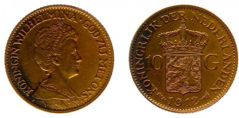 Netherlands - Gouden Tientjes 1875-1933 - 10 Gulden 1912 - Goud - ZF