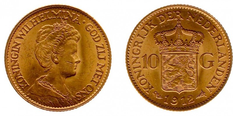 Netherlands - Gouden Tientjes 1875-1933 - 10 Gulden 1912 - Goud - ZF+