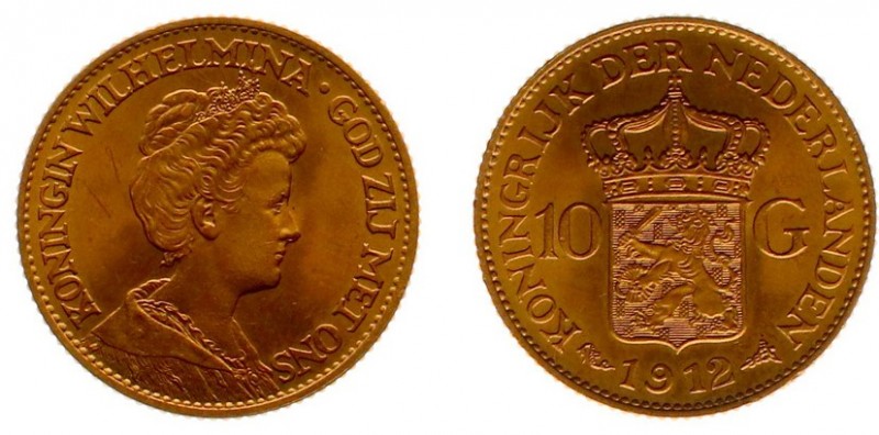 Netherlands - Gouden Tientjes 1875-1933 - 10 Gulden 1912 - Goud - ZF+