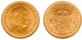 Netherlands - Gouden Tientjes 1875-1933 - 10 Gulden 1912 - Goud - ZF/PR