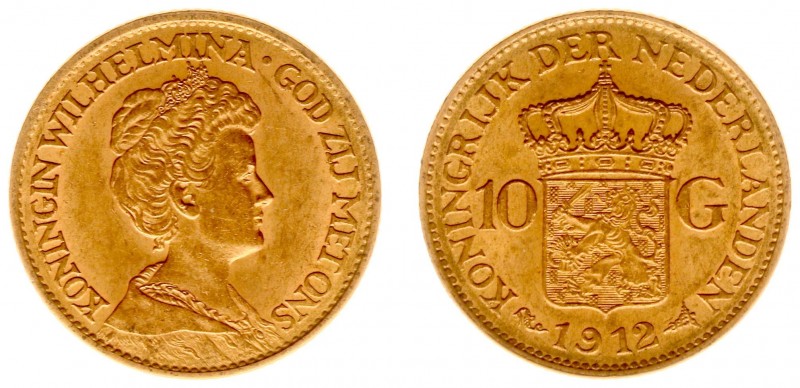 Netherlands - Gouden Tientjes 1875-1933 - 10 Gulden 1912 - Goud - PR-