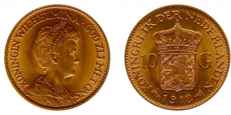 Netherlands - Gouden Tientjes 1875-1933 - 10 Gulden 1912 - Goud - UNC-