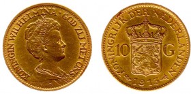 Netherlands - Gouden Tientjes 1875-1933 - 10 Gulden 1913 - Goud - ZF, randschade